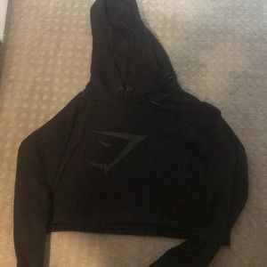 Black Gymshark Cropped Hoodie